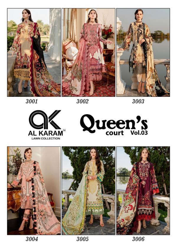 Al Karam Queen S Court Vol-3 Cotton Exclusive Designer Dress Material